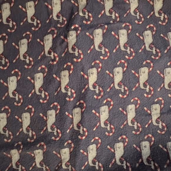 Vineyard Vines Men's blue Christmas Pajama pants with whale and candy canes L - Picture 2 of 9